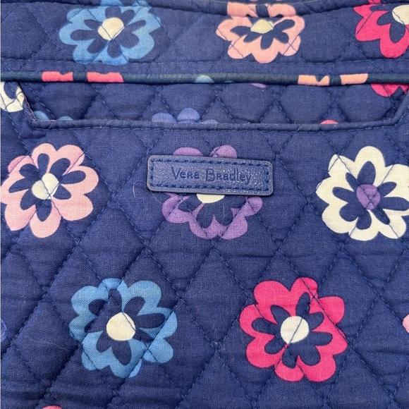 Vera Bradley Floral Tote - Navy and Pink size H 9* W 15 - Picture 3 of 9